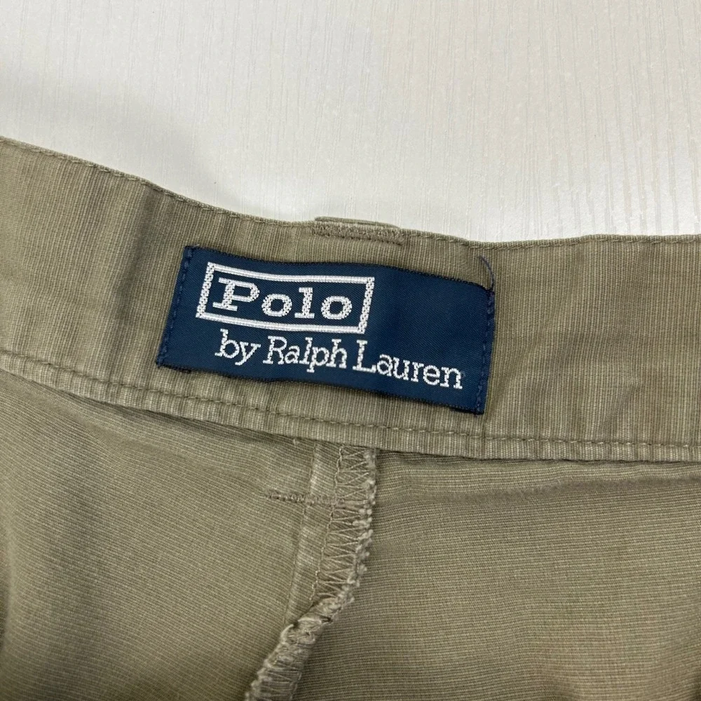 Polo Ralph Lauren Cargo Shorts Mens 36 Green Vintage Cotton Utility Gorpcore